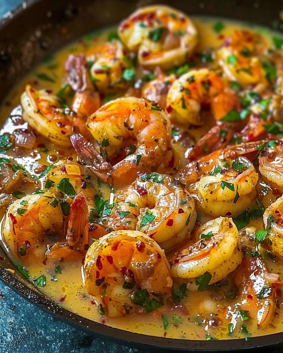 Shrimp with Garlic and Coconut Milk