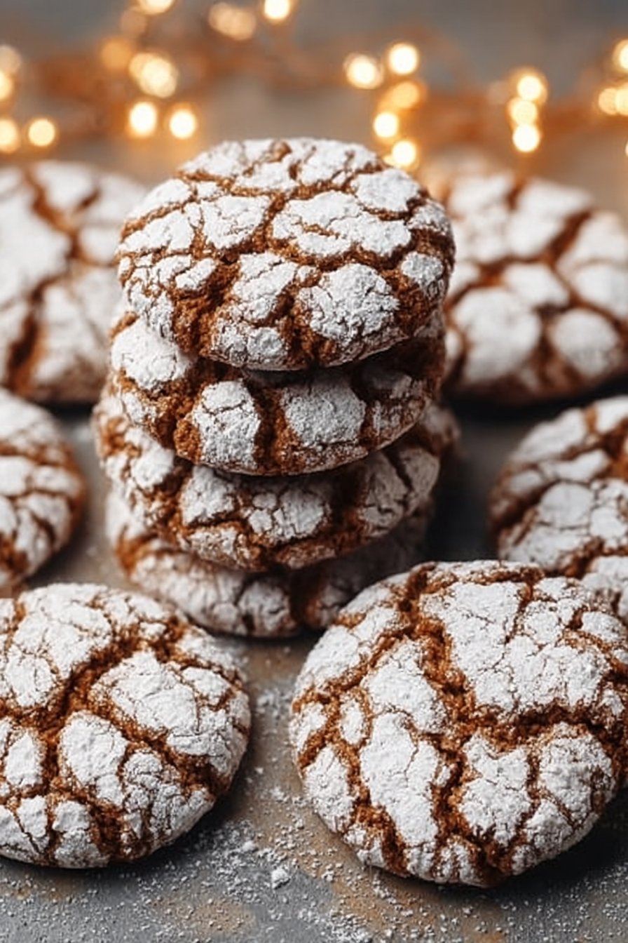 Gingerbread Crinkle Cookies