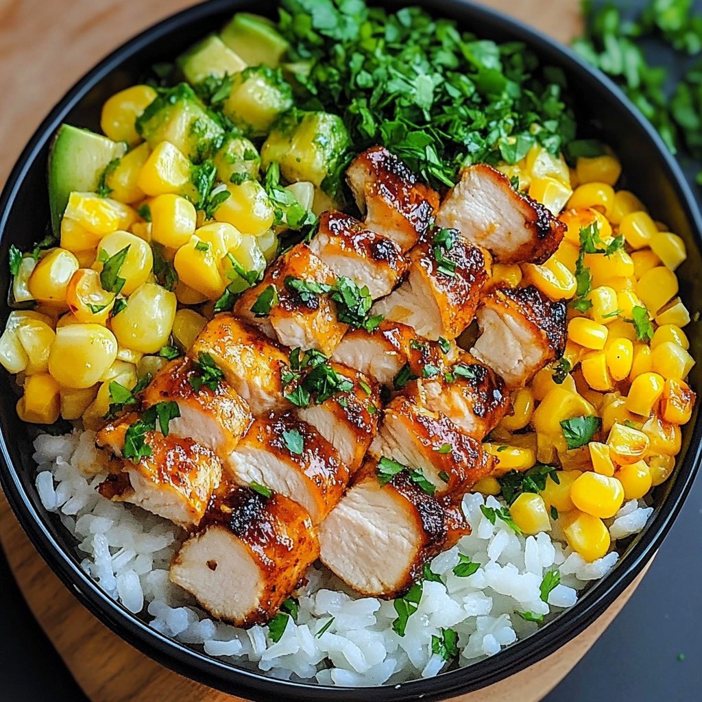 Street Corn Chicken Rice Bowl