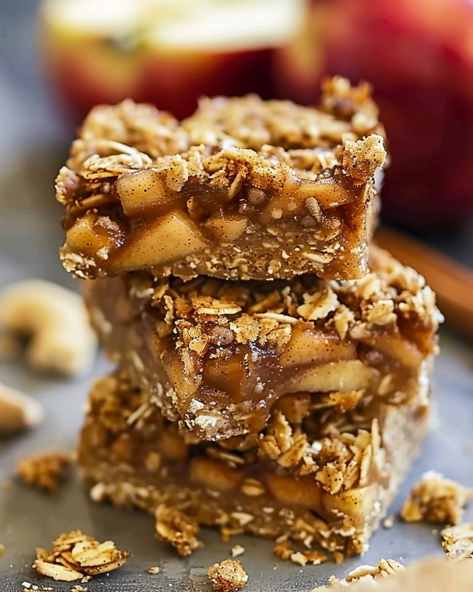 Chewy Apple Cinnamon Breakfast Bars