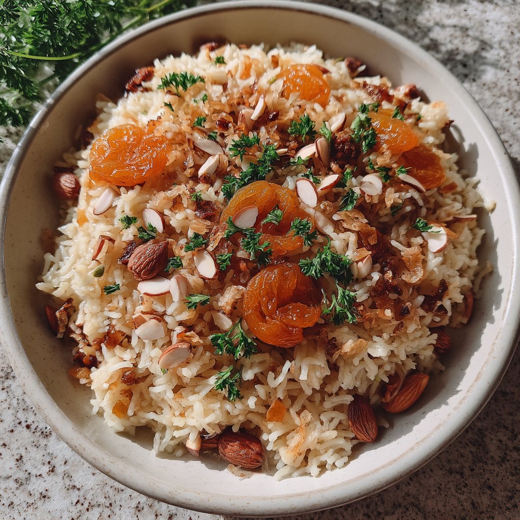 Dried Apricot & Almond Pilaf 2 Dried Apricot & Almond Pilaf