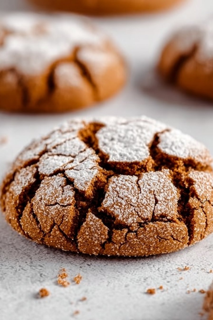 Gingerbread Crinkle Cookies