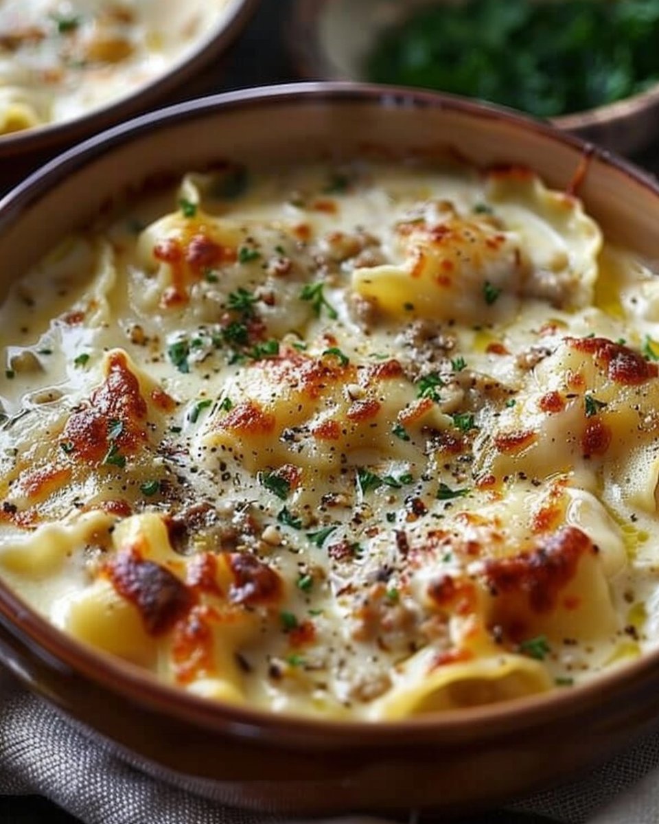 Alfredo Lasagna Soup