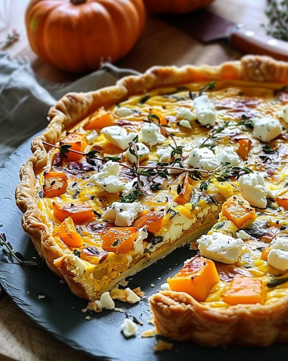 Savory Pumpkin, Feta & Thyme Quiche: A Comforting Fall Classic