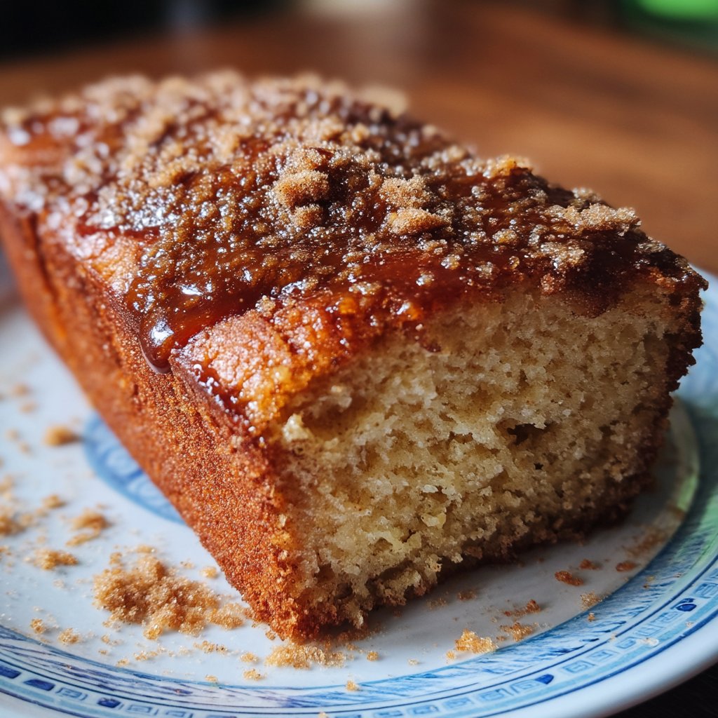 Espresso Honey Snack Cake with Cinnamon Sugar