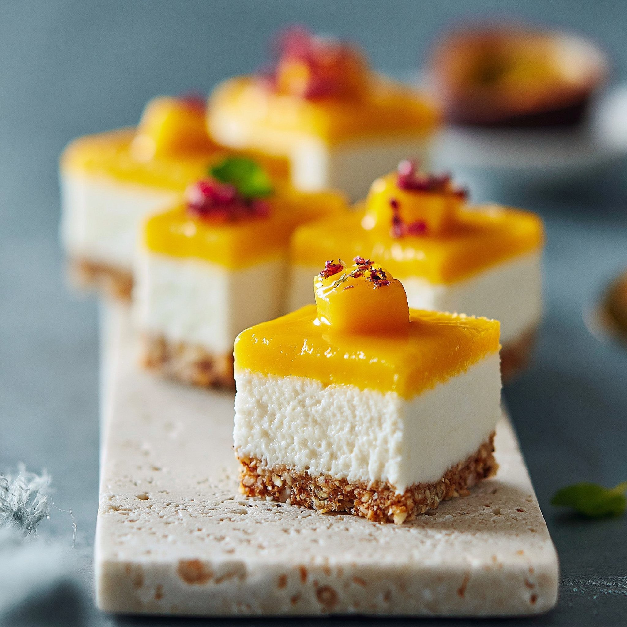 Vegan Mango Cheesecake Bars