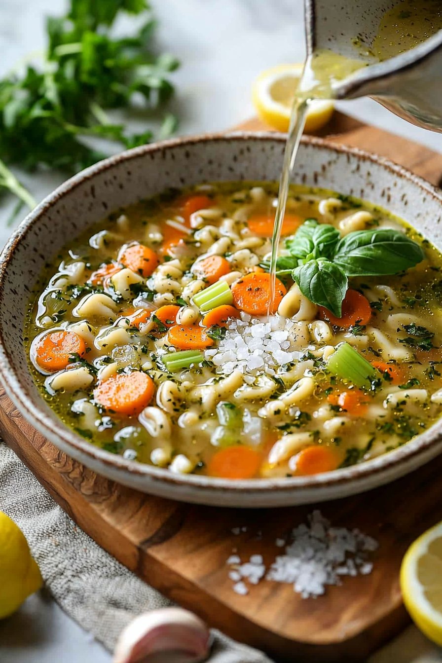 Hausgemachte italienische Penicillinsuppe