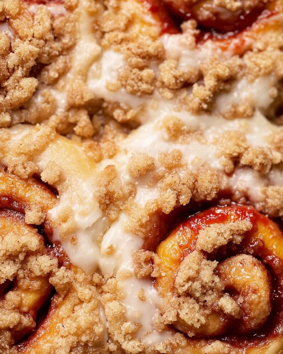 Peach Cobbler Cinnamon Rolls
