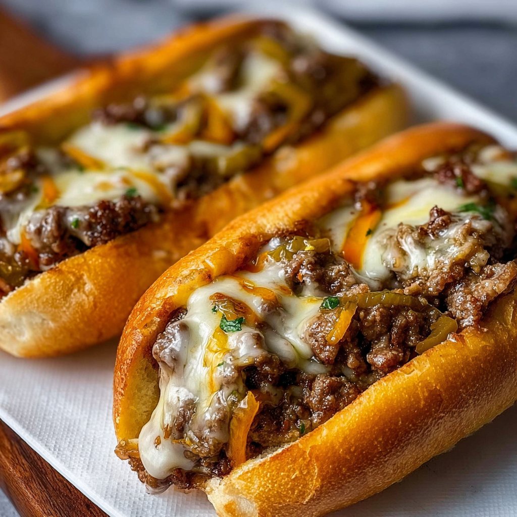 Ground Beef Philly Cheesesteaks