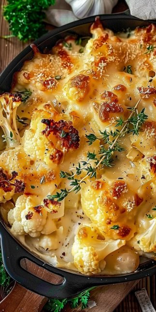 Gratin de chou-fleur et pommes de terre au fromage Comté