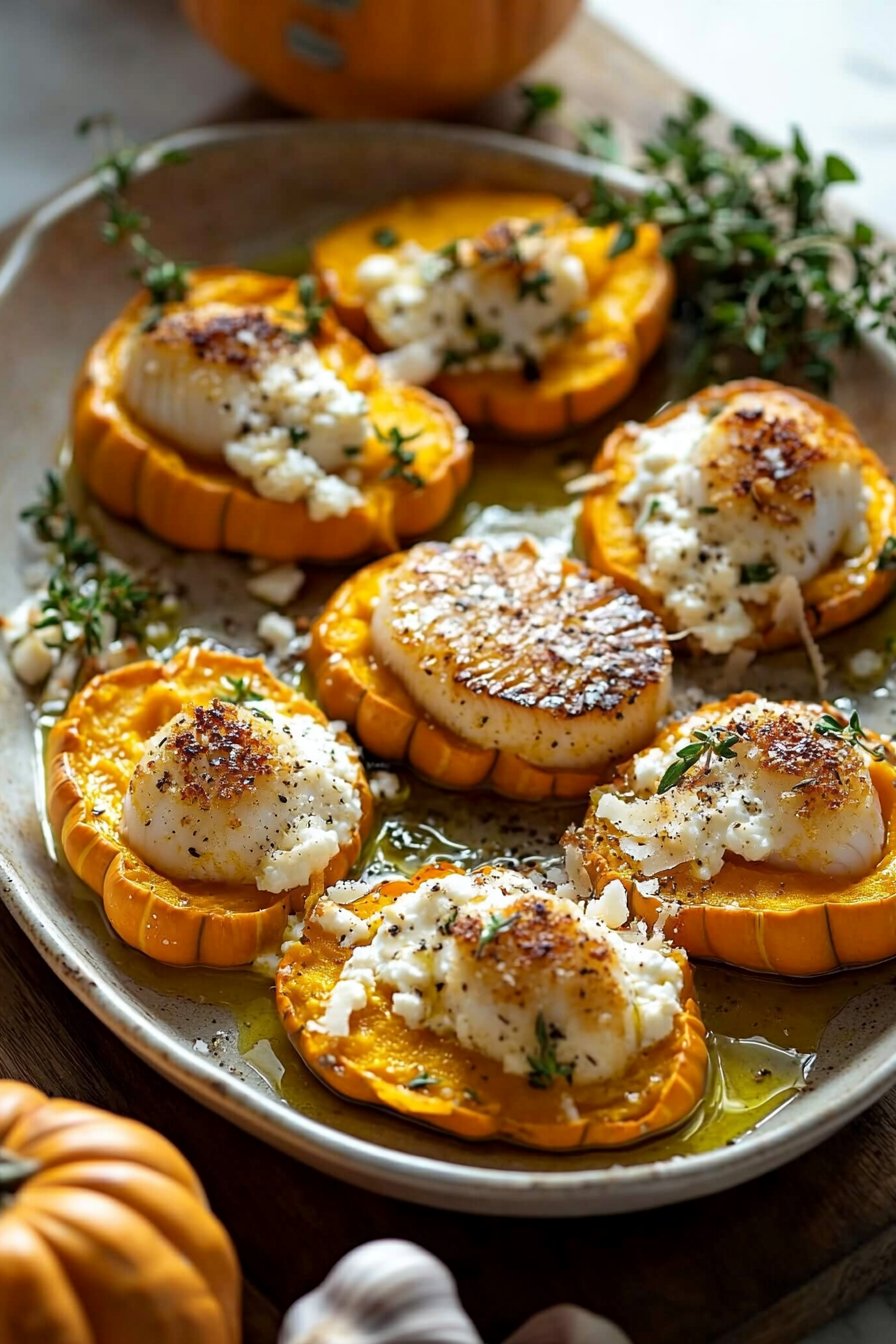 Gefüllte Muscheln mit Kürbis und cremigem Ricotta