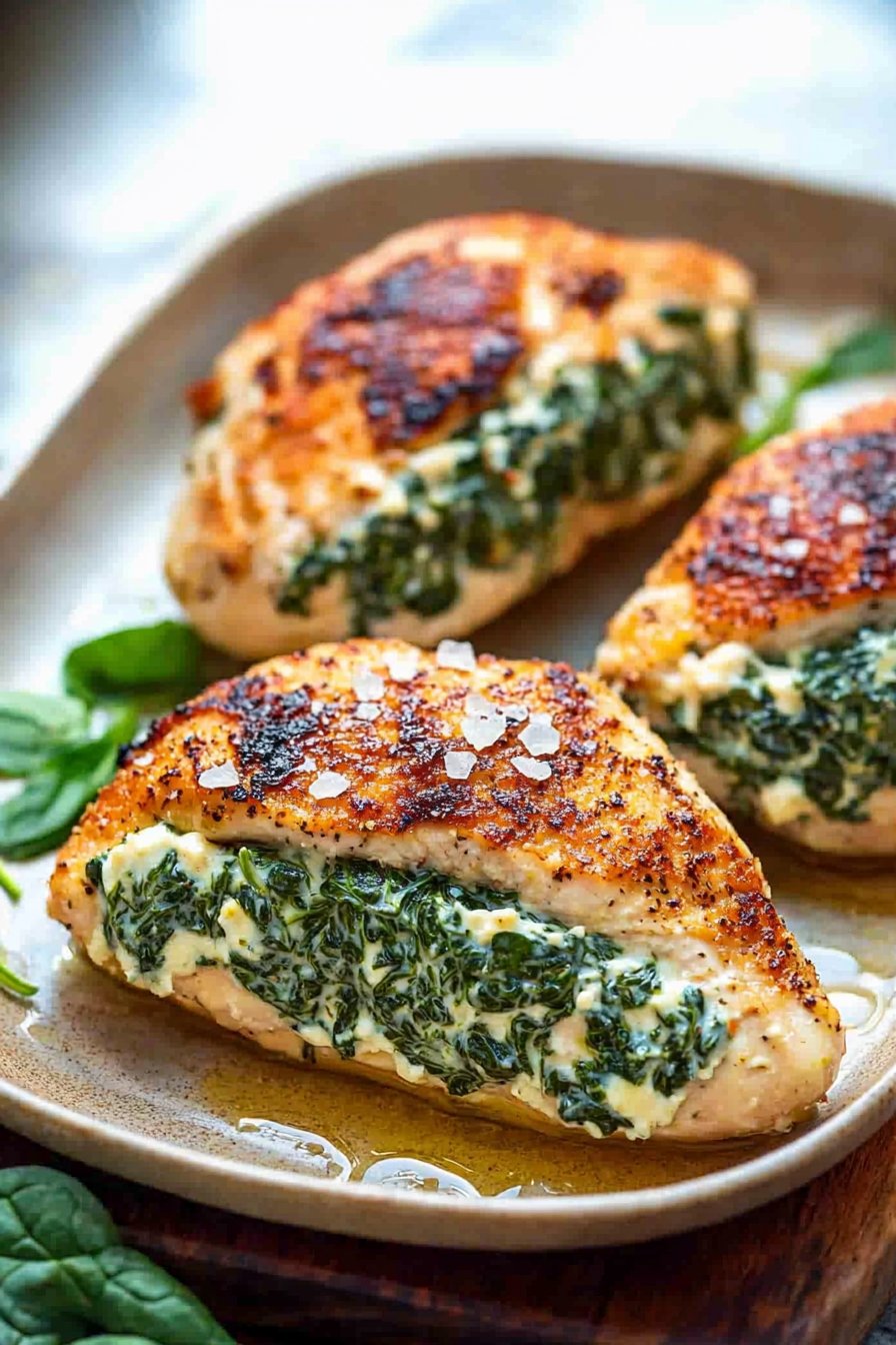 Spinach Stuffed Chicken Breasts
