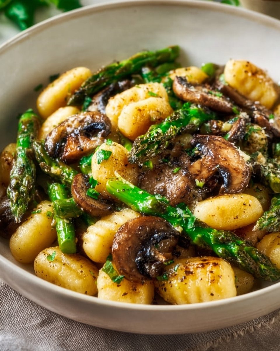 Sheet Pan Asparagus Mushroom Gnocchi 2 Sheet Pan Asparagus Mushroom Gnocchi