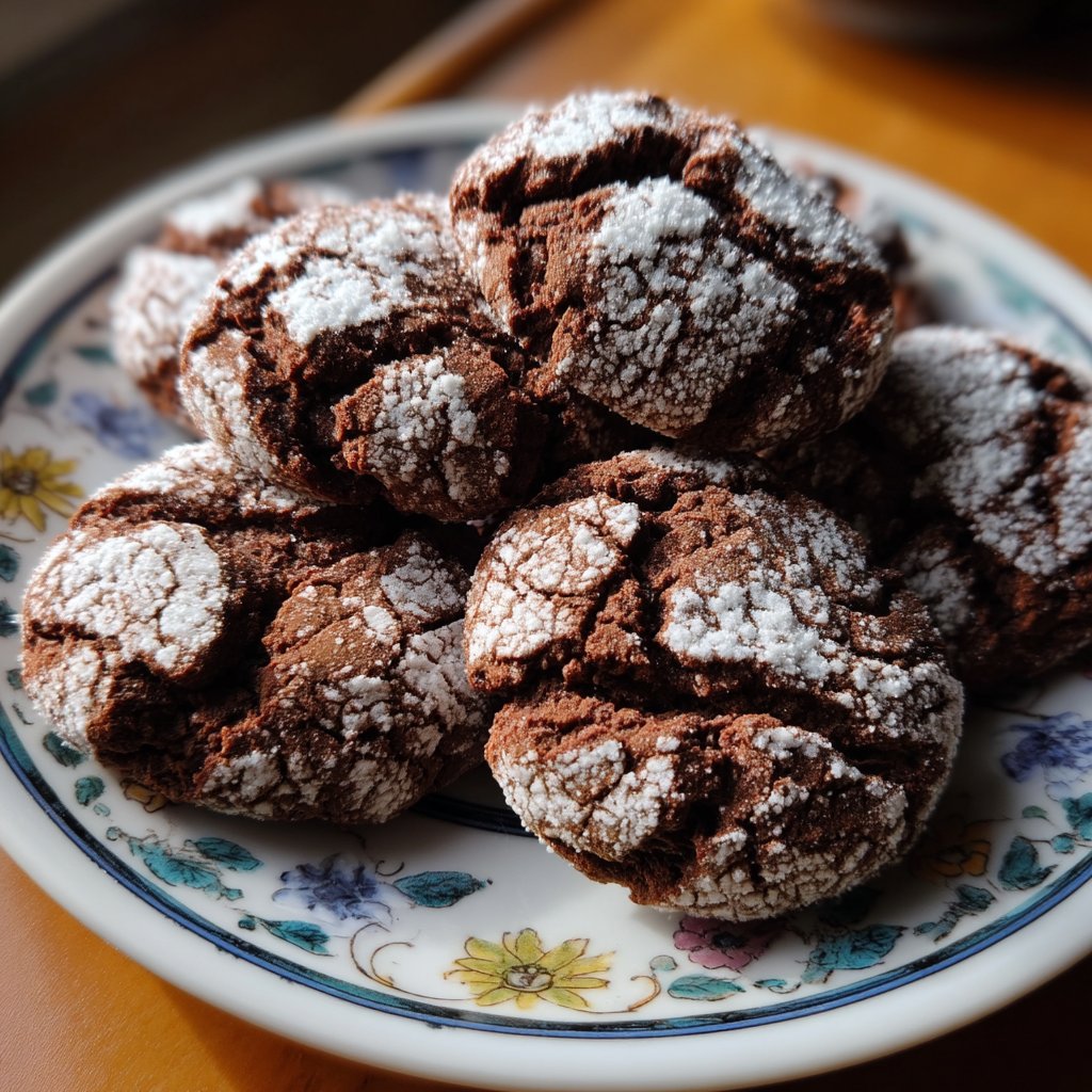 Espresso Crinkle Cookies