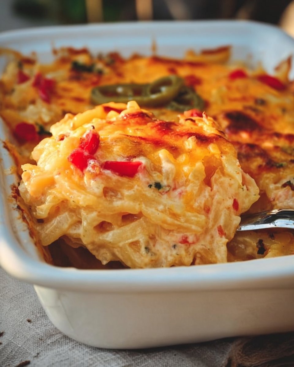 Pimento Cheese Hash Brown Casserole