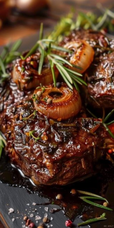 Paleron de Bœuf Confit aux Oignons et Épices