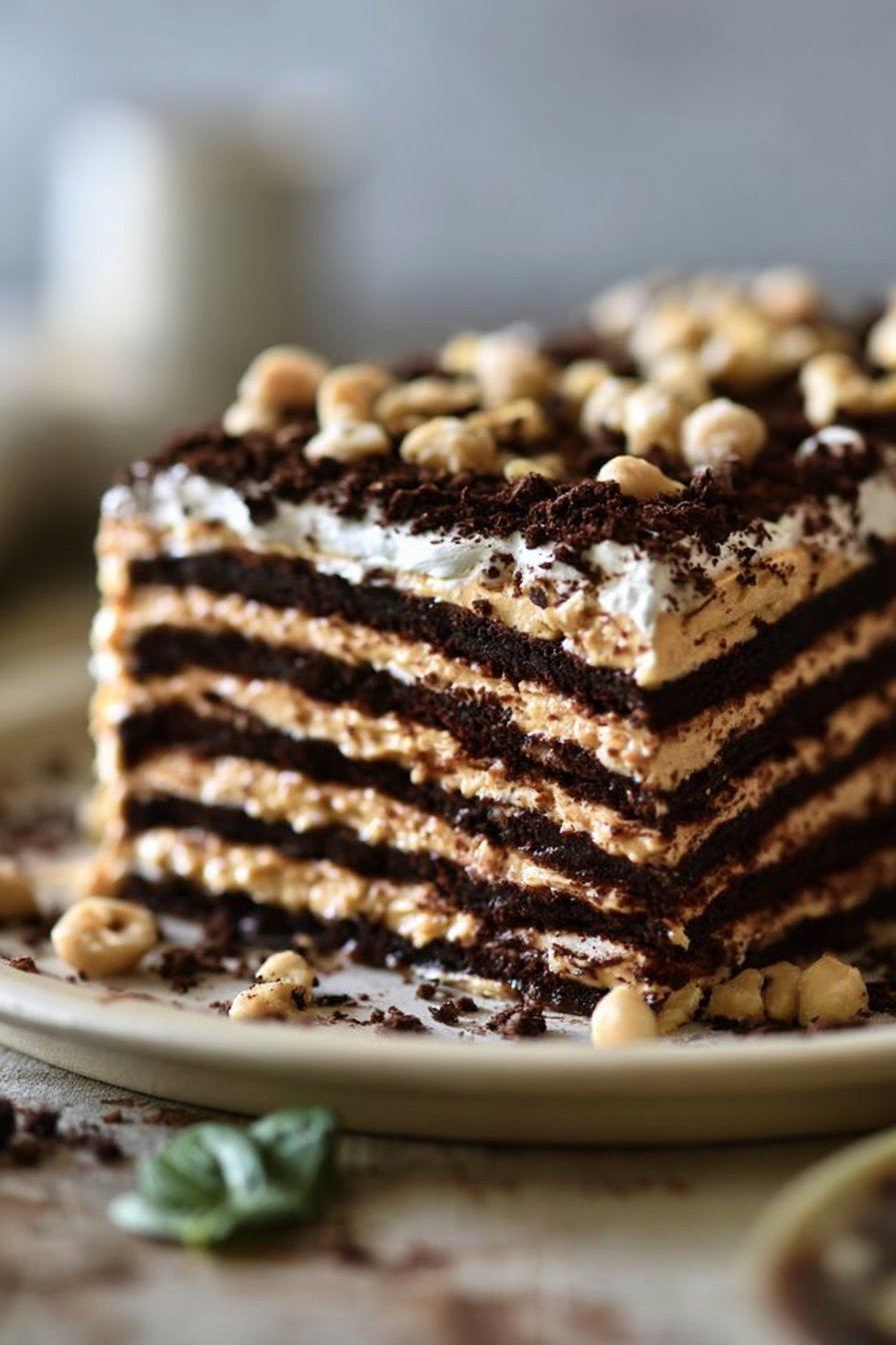 Chocolate Peanut Butter Icebox Cake
