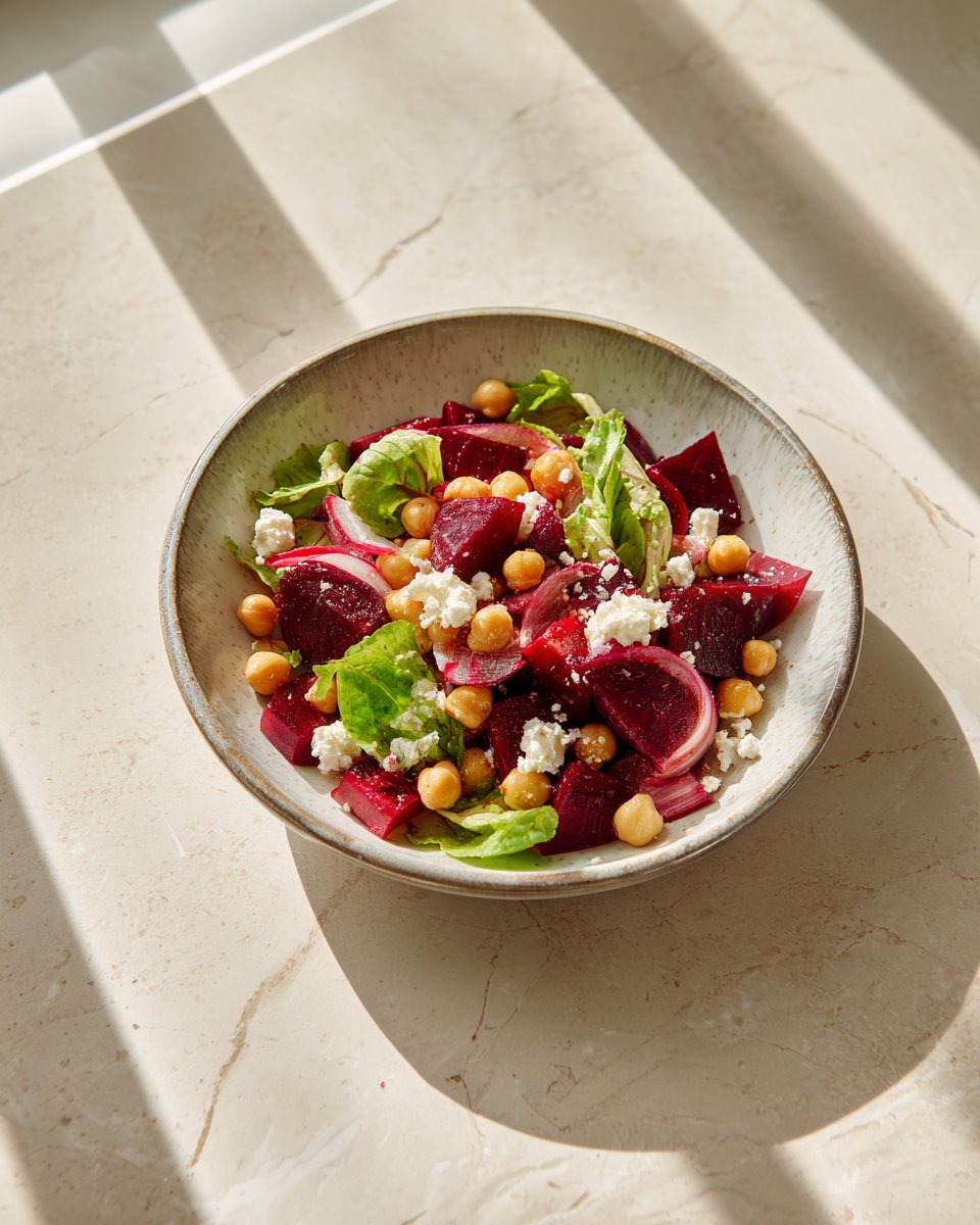 Chickpea Beet Feta Salad