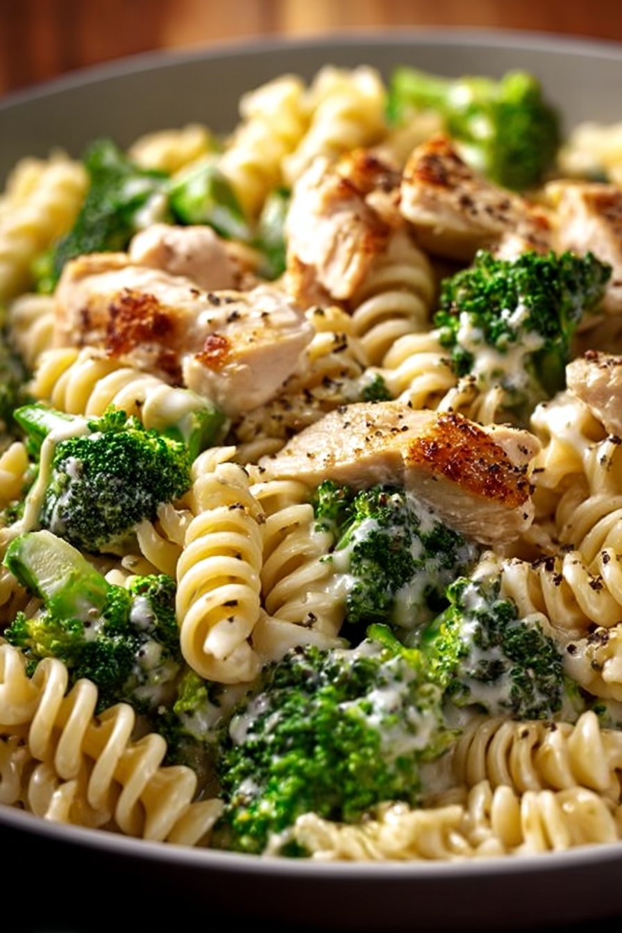 Creamy Rotisserie Chicken Broccoli Pasta