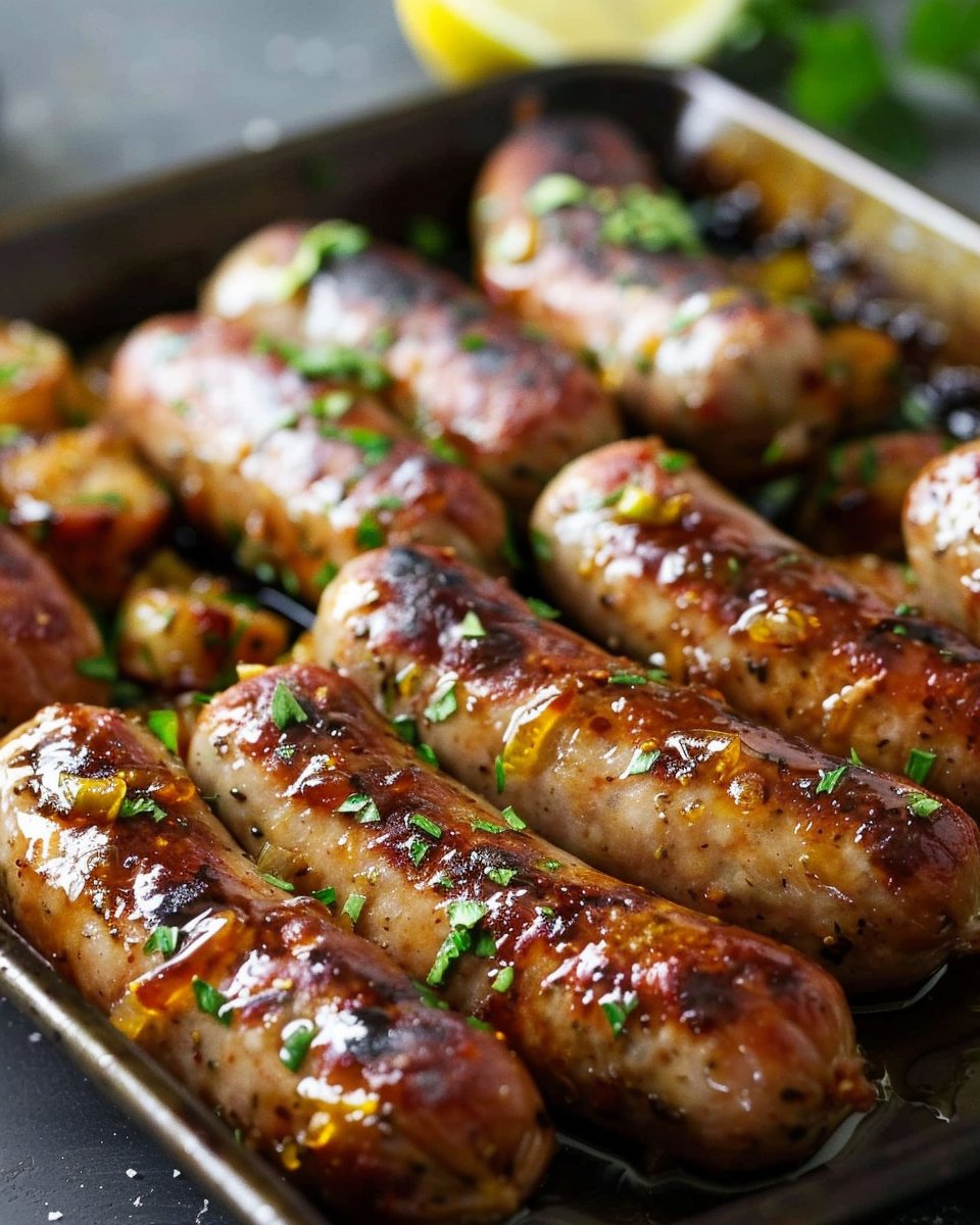 Honey Garlic Sheet Pan Sausage with Green Beans and Baby Potatoes 2 Honey Garlic Sheet Pan Sausage with Green Beans and Baby Potatoes