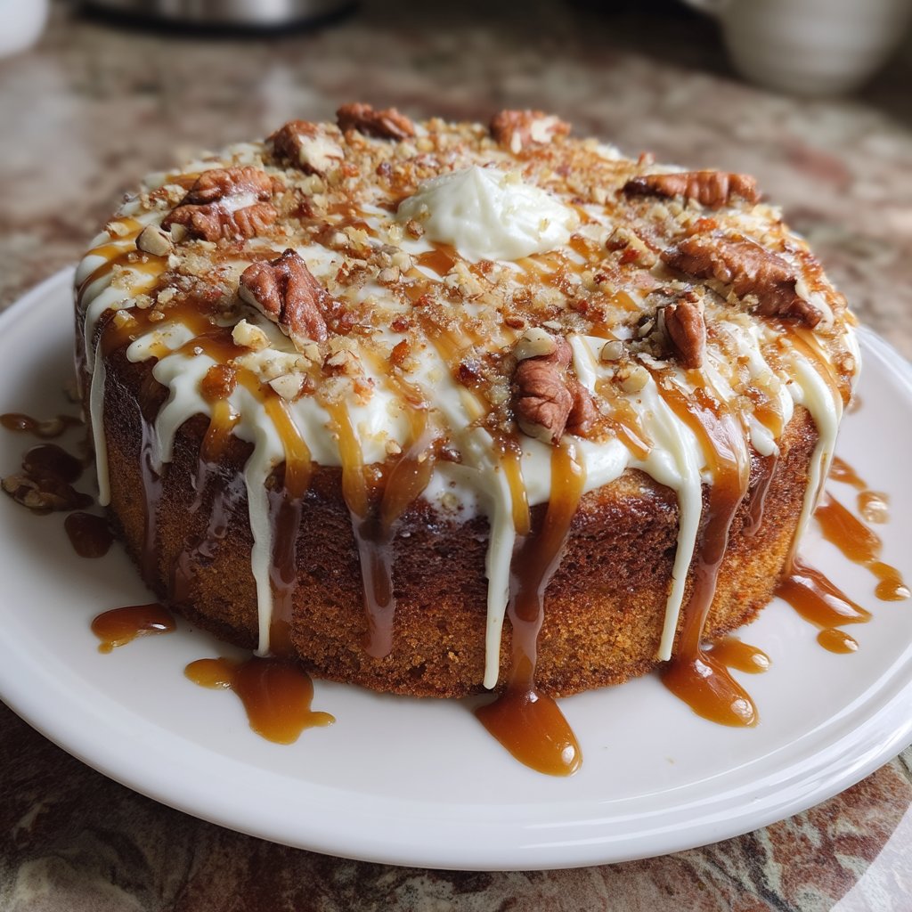 Espresso Honey Cake with Mascarpone Drizzle