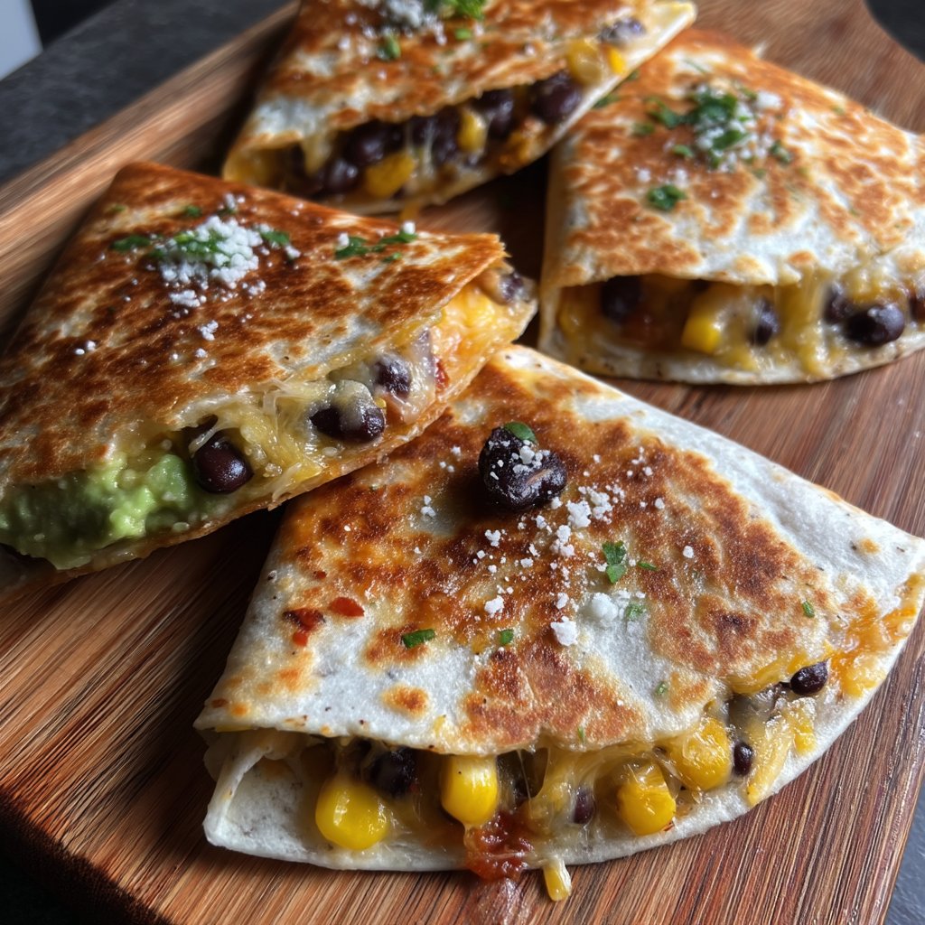 Avocado & Black Bean Quesadillas