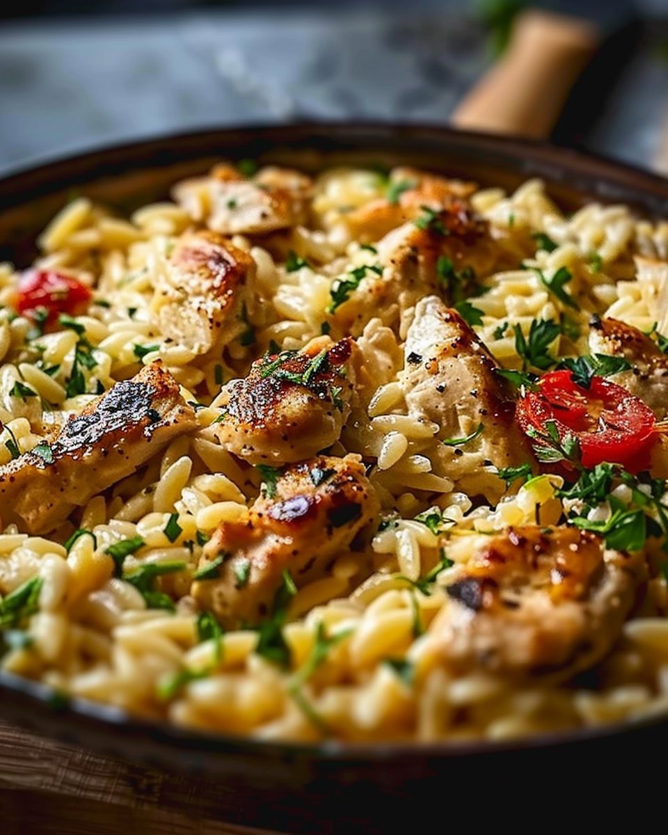 Cajun Chicken Alfredo Orzo