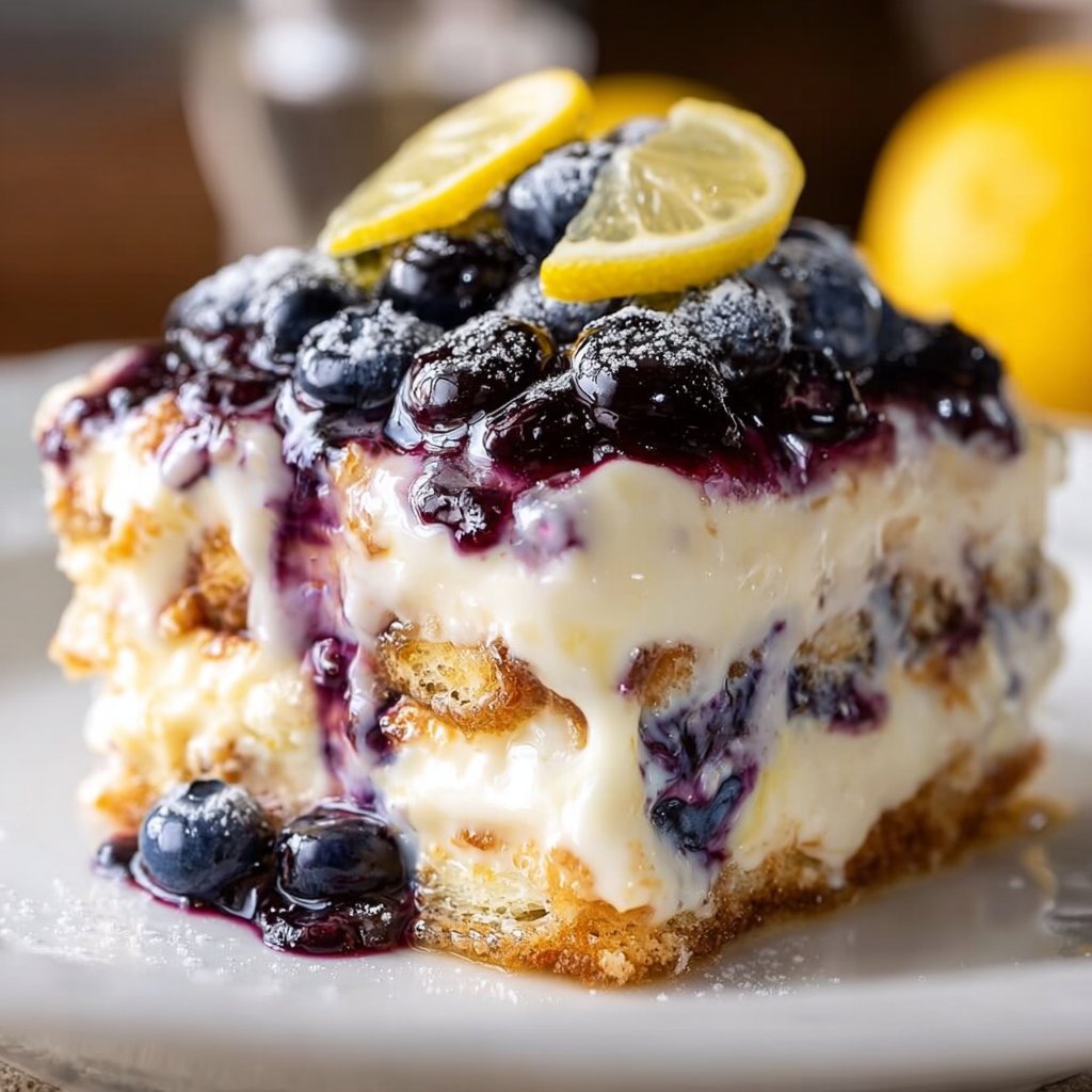 Lemon Blueberry Icebox Cake