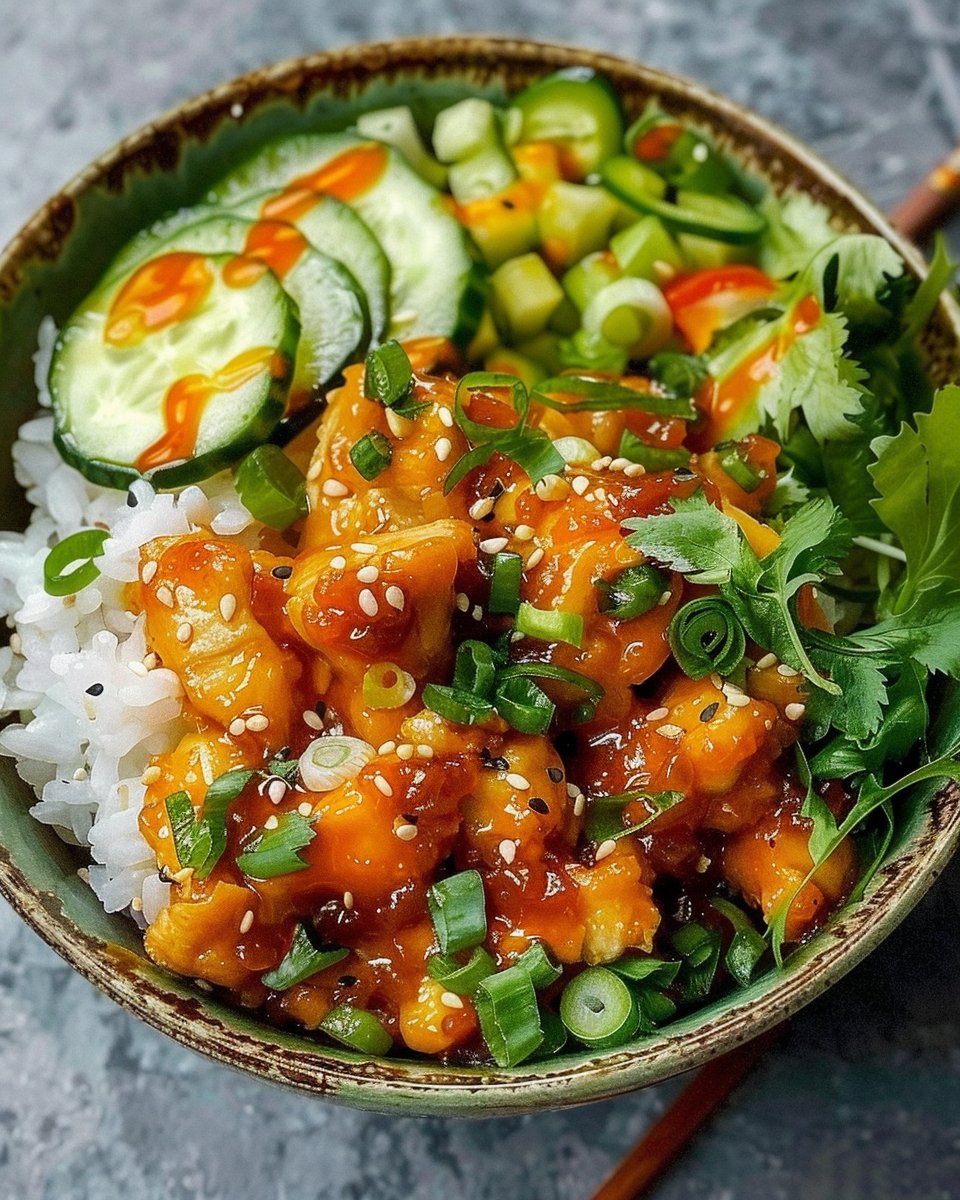 Spicy Sweet Bang Bang Chicken Bowl 1 Spicy Sweet Bang Bang Chicken Bowl