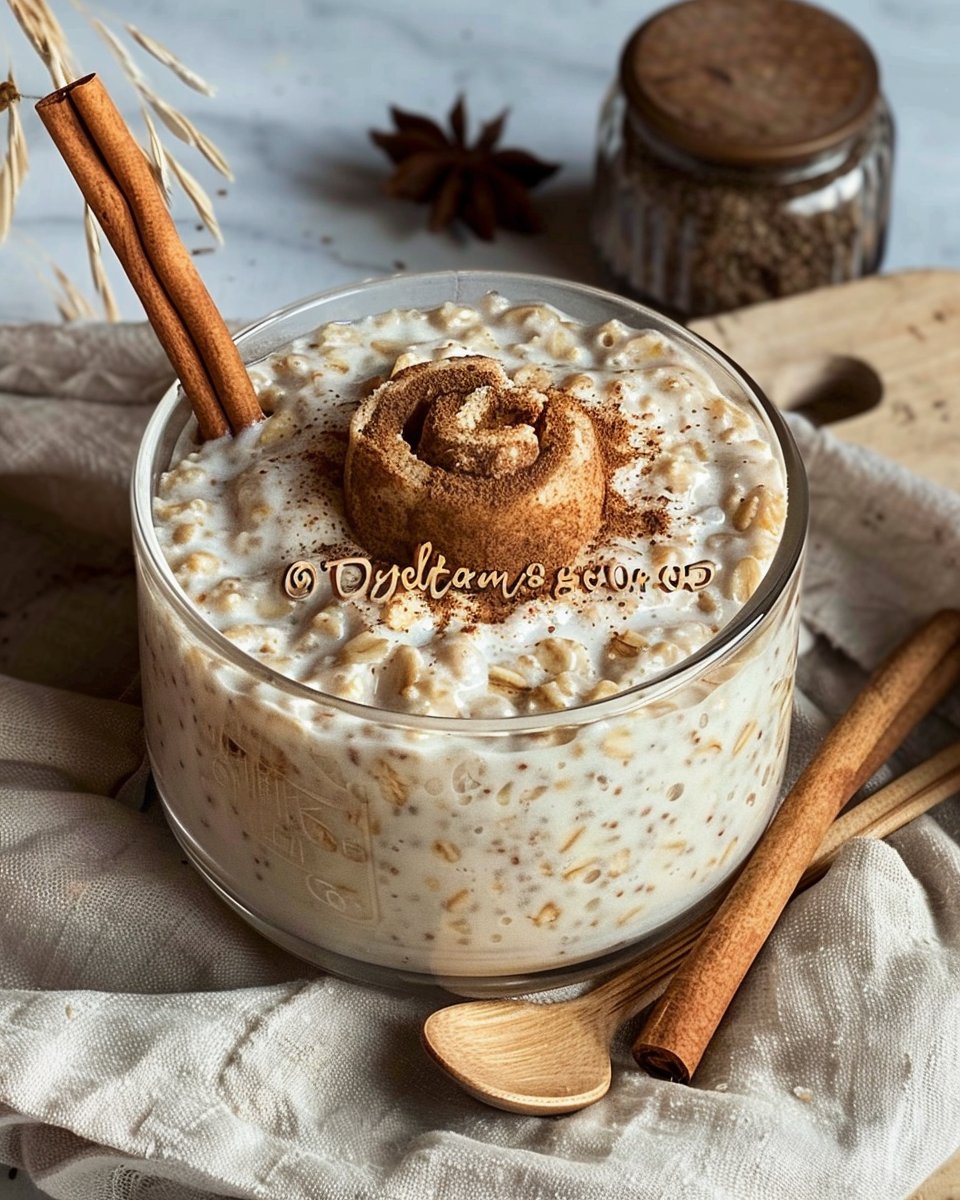 Cinnamon Roll Overnight Oats