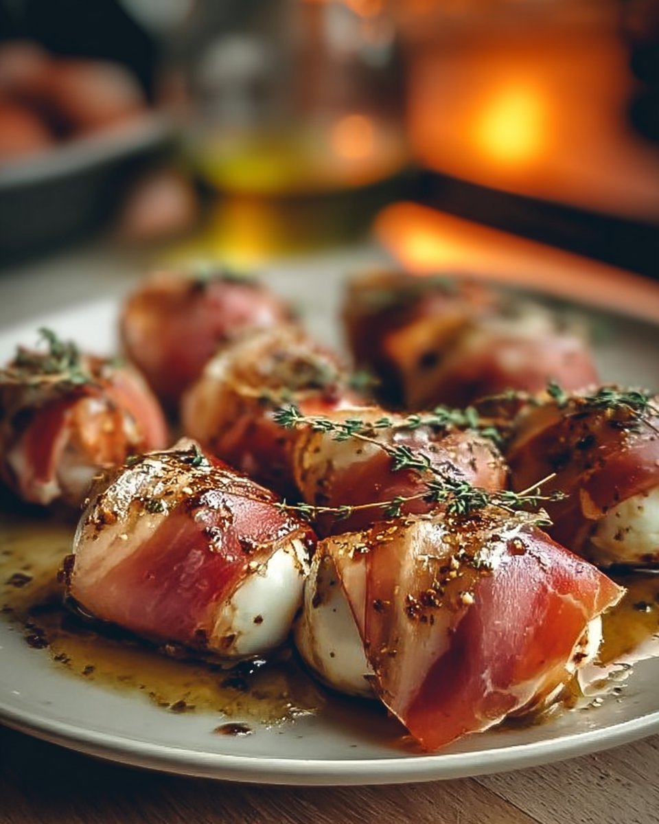 Prosciutto Wrapped Mozzarella Bites