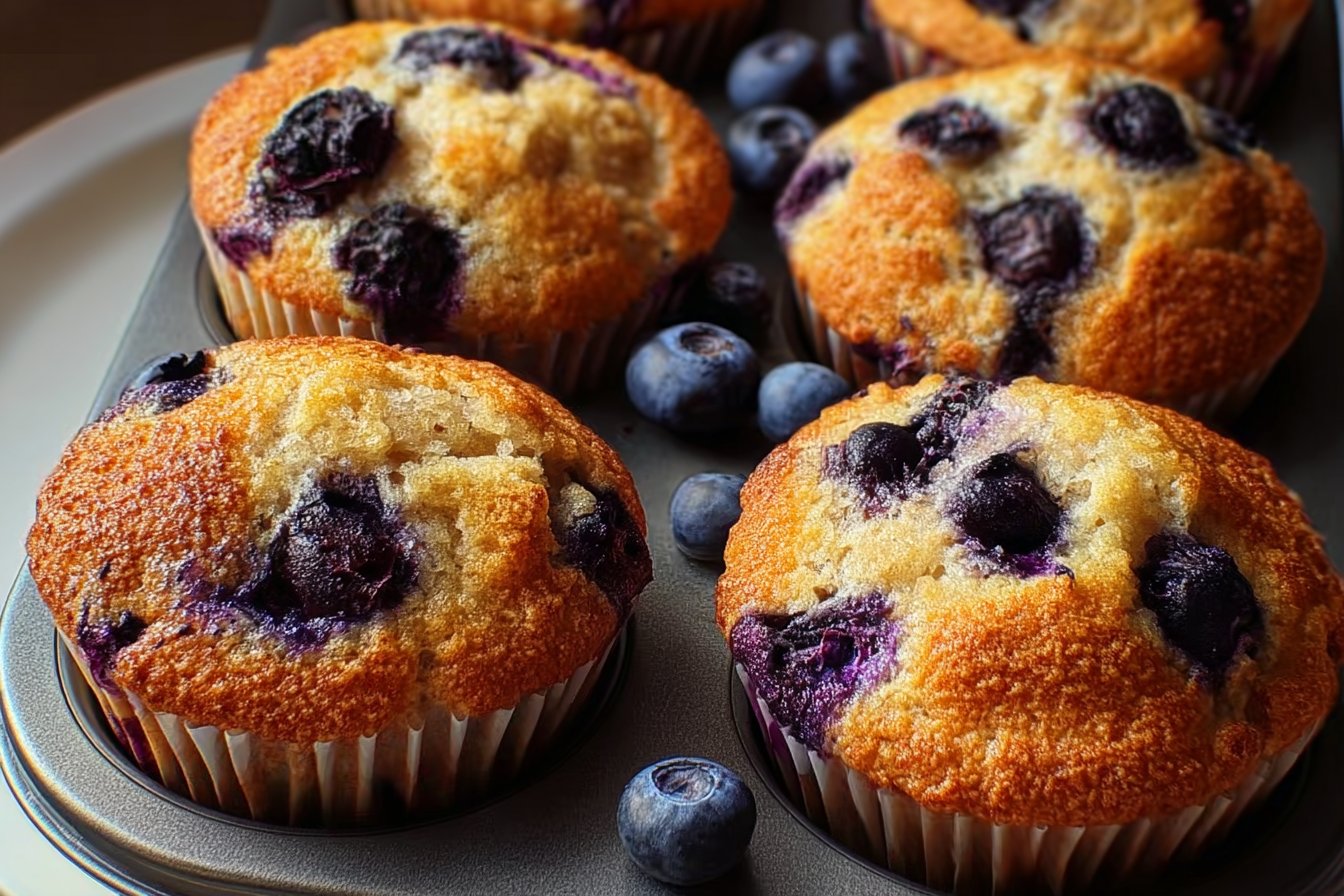 High Protein Blueberry Muffins