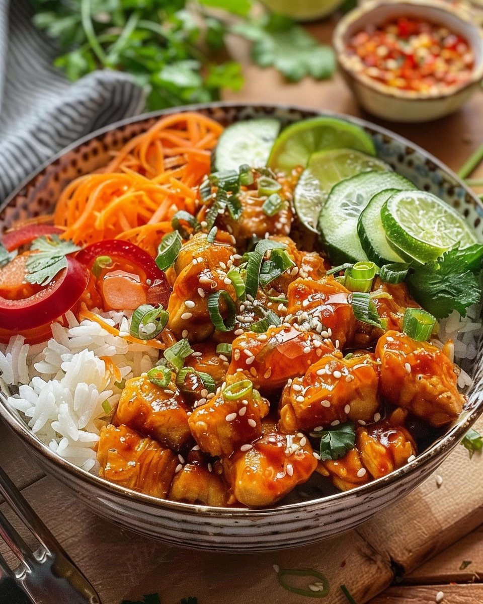 Spicy Sweet Bang Bang Chicken Bowl 2 Spicy Sweet Bang Bang Chicken Bowl