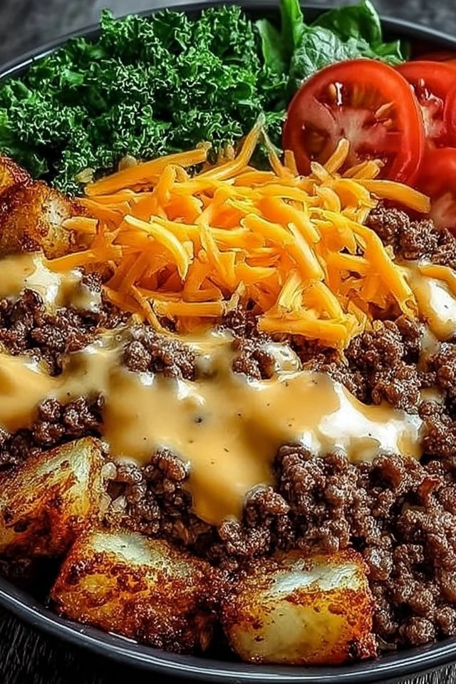 Smash Burger Bowl Simple Weeknight Ground Beef Dinner 1 Smash Burger Bowl