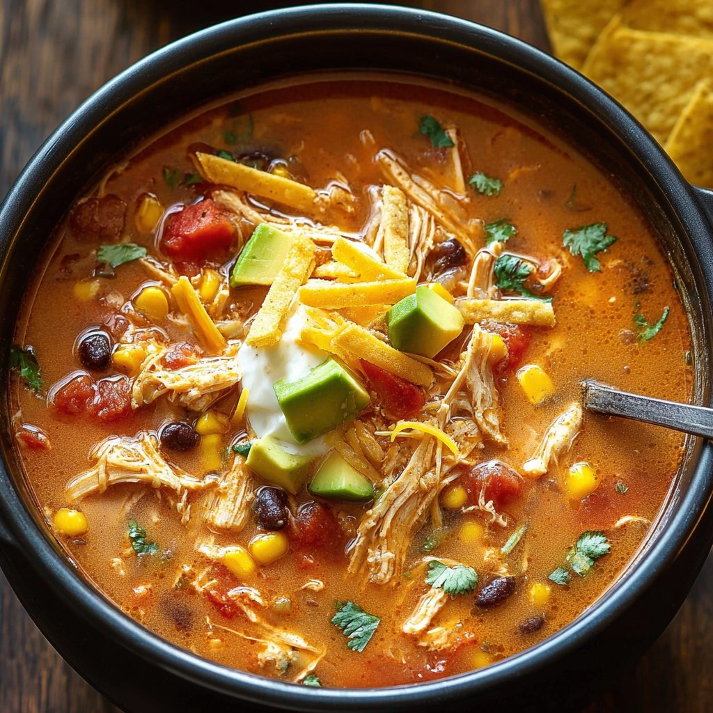 Crockpot Chicken Tortilla Soup