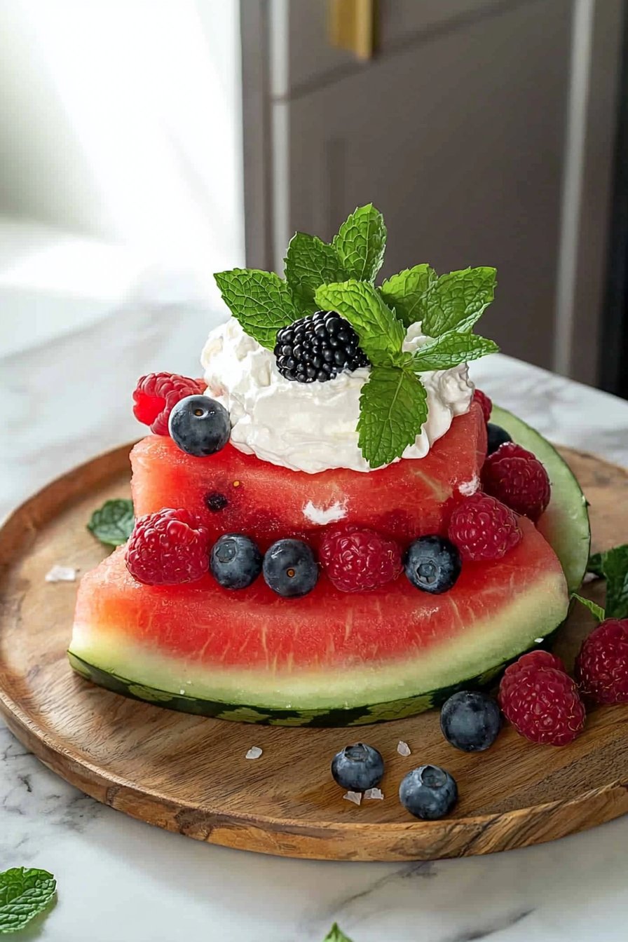 Homemade Watermelon Cake
