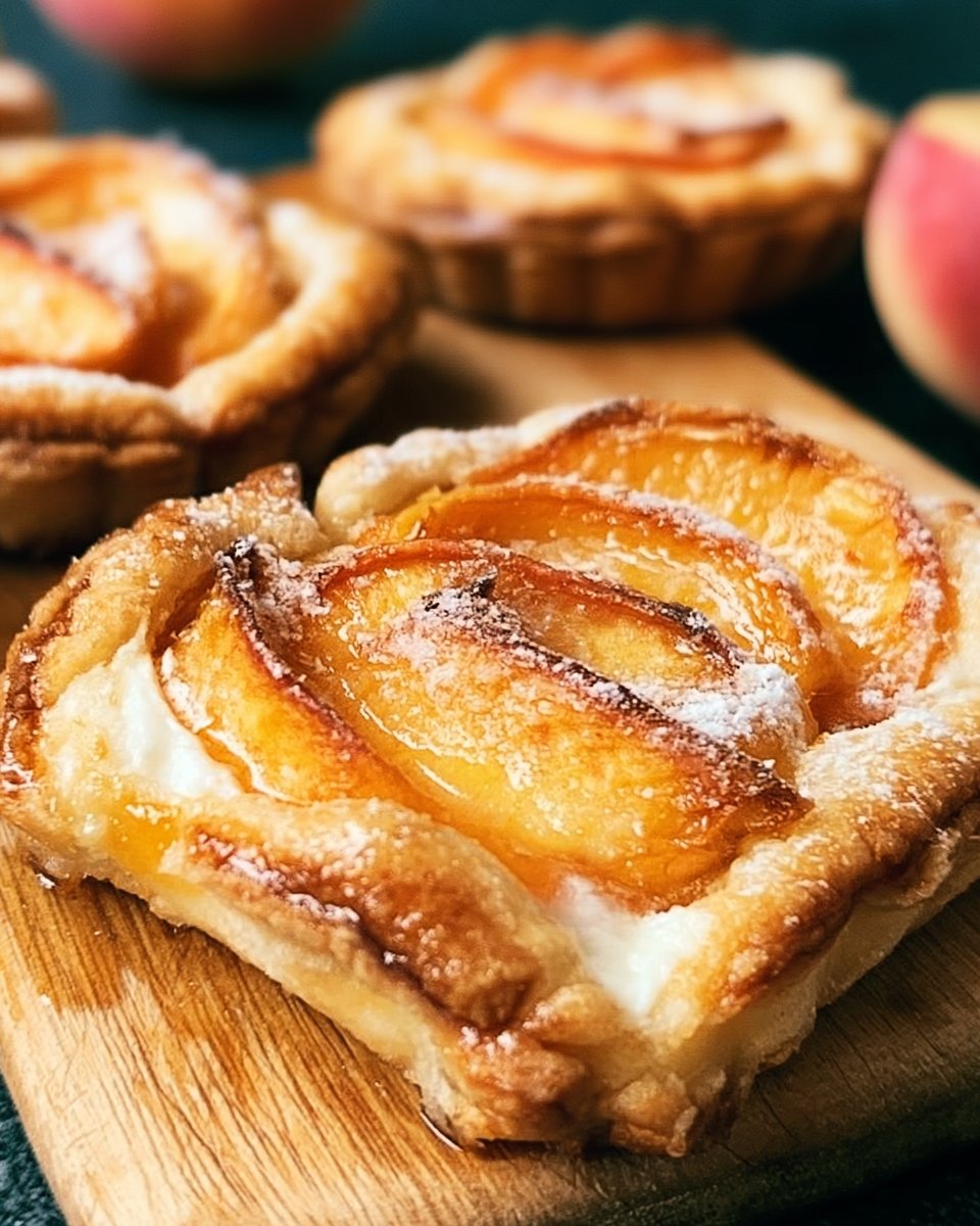 Mini Peach Cream Cheese Tartlets