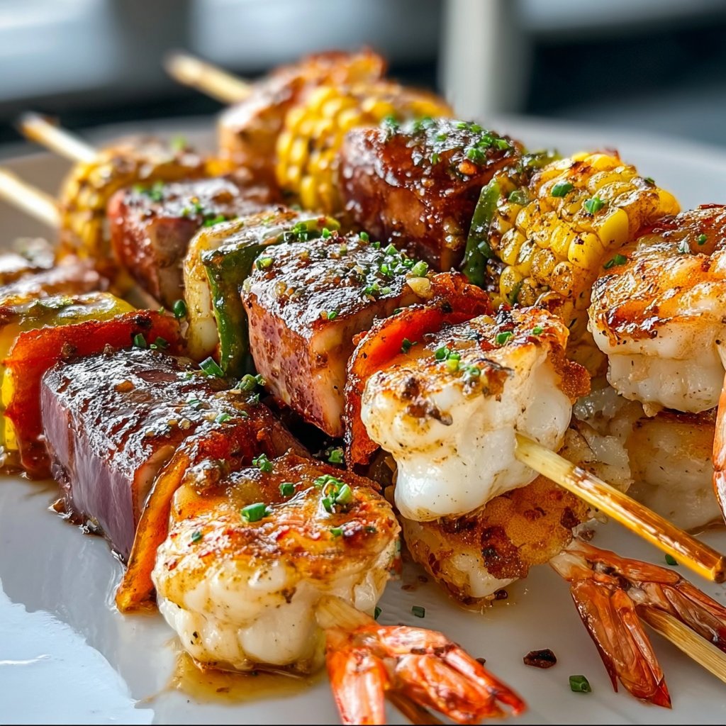 Grilled Seafood Skewers