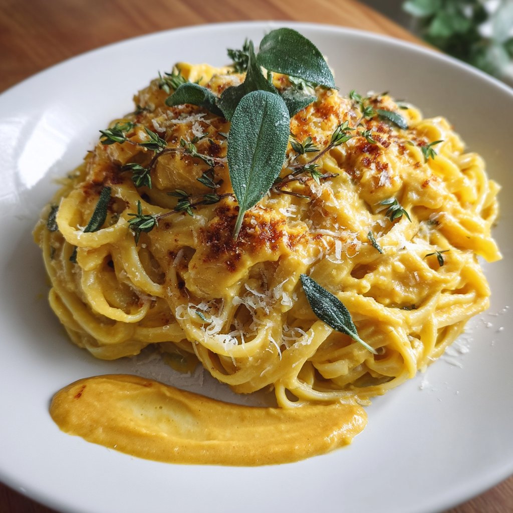 Creamy Pumpkin Pasta Sauce with Sage