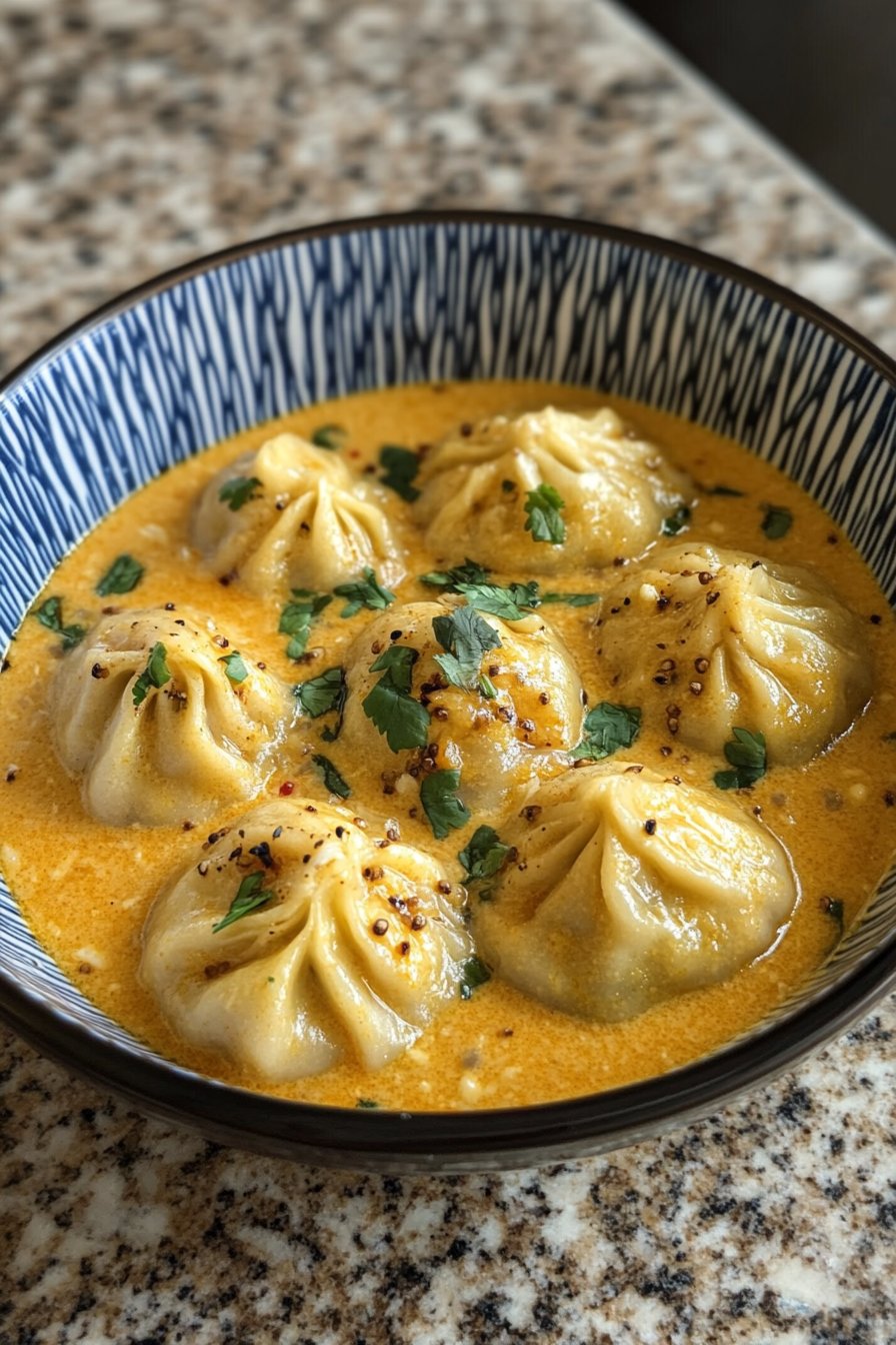 Zuppa di curry al cocco e dumplings