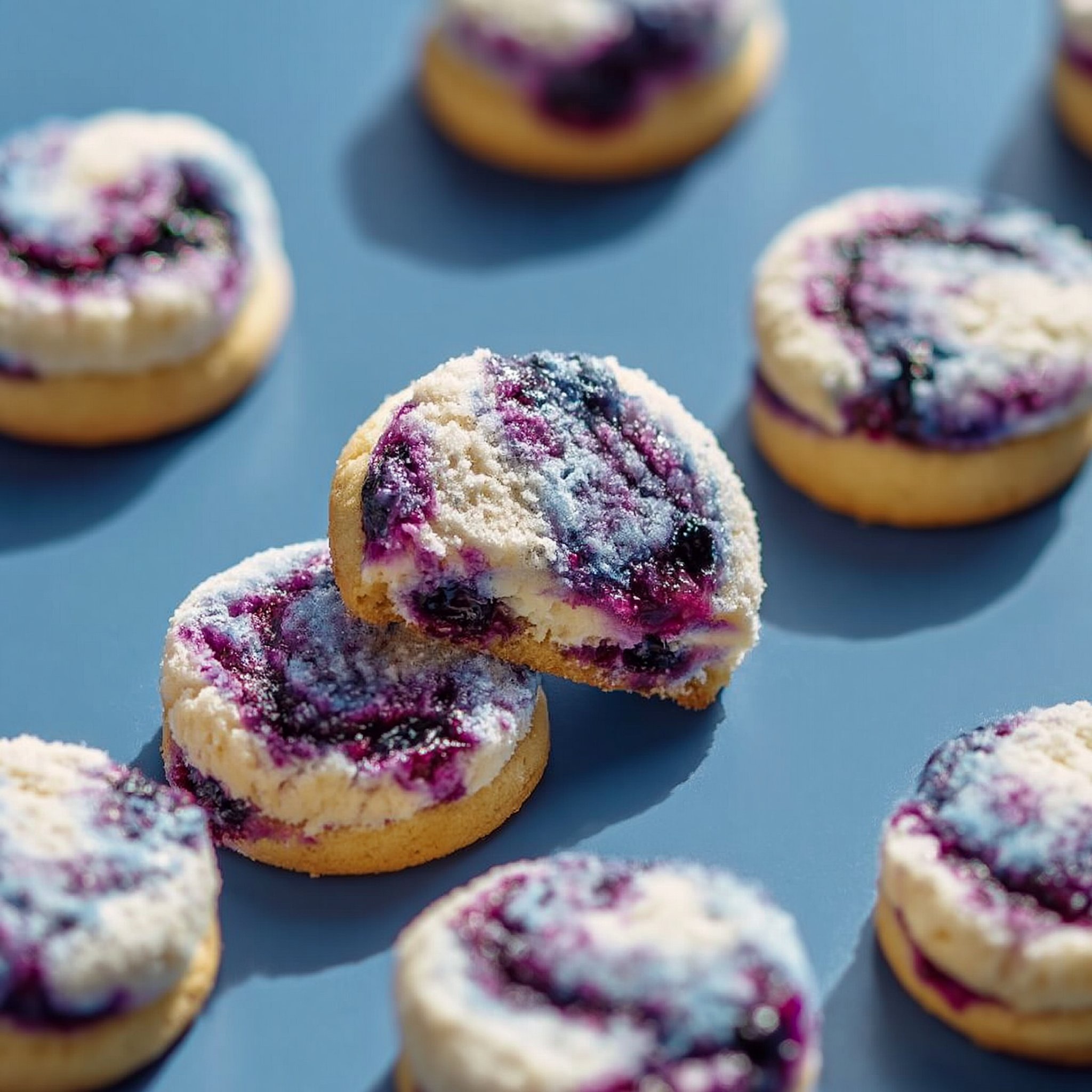 Easy Blueberry Cheesecake Swirl Cookie