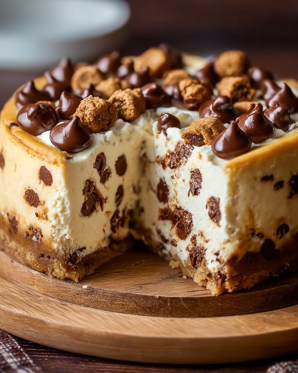 Chocolate Chip Cookie Dough Cheesecake