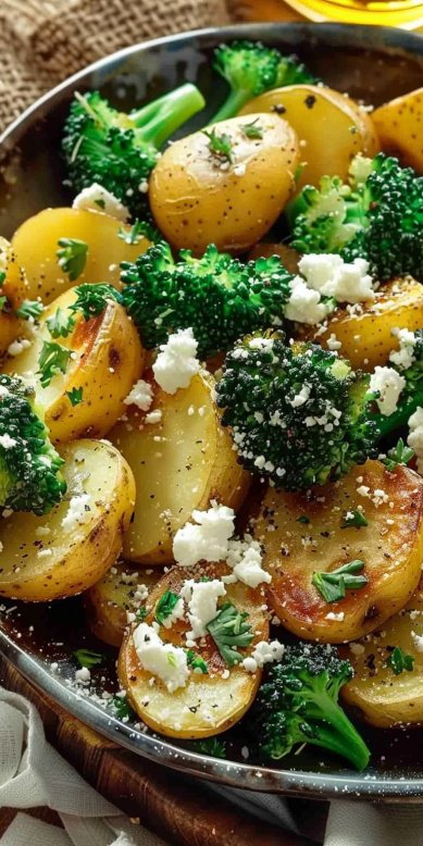 Pommes de terre brocoli feta
