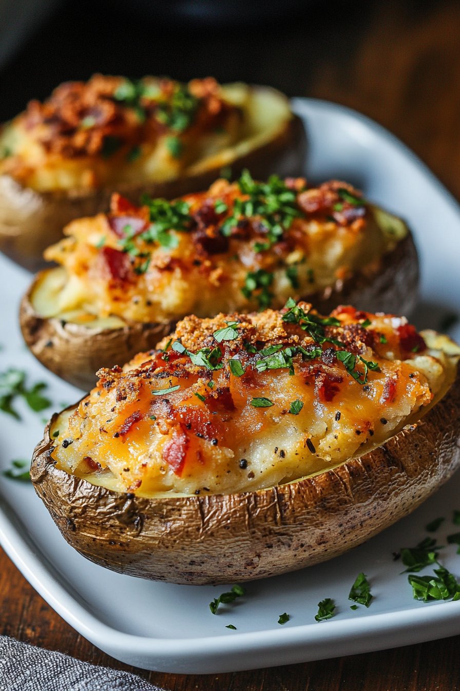 Pommes de terre farcies au four