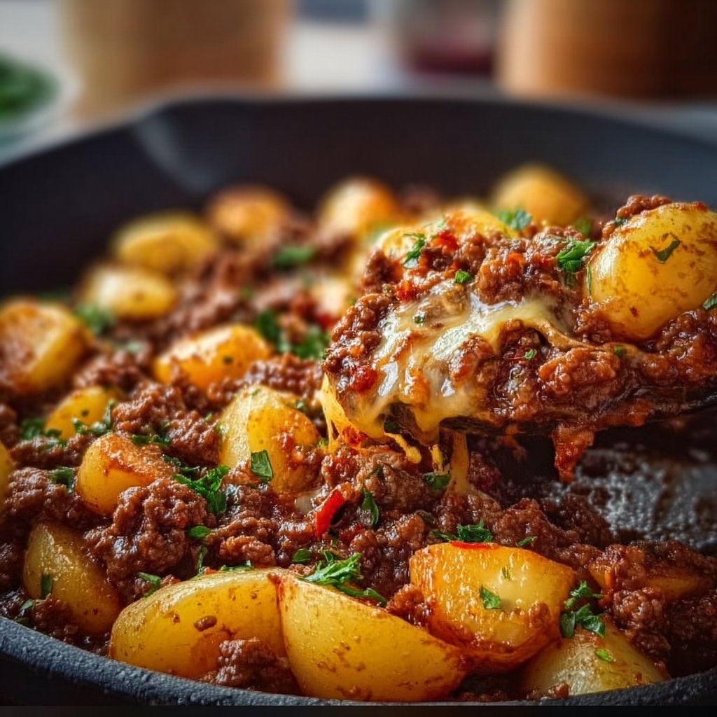 Hearty Ground Beef and Potato Skillet