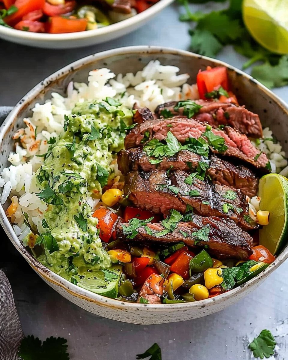 Cilantro Lime Steak Bowls