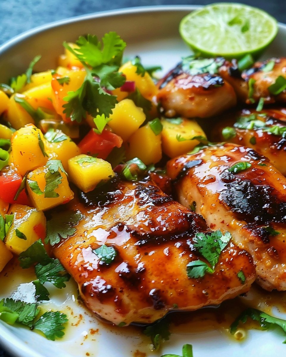 Honey Lime Chicken with Mango Salsa 2 Honey Lime Chicken with Mango Salsa