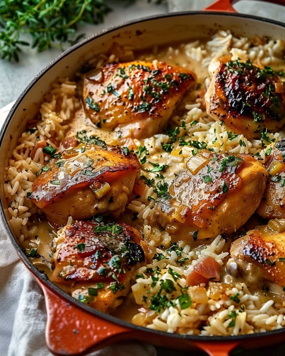 Smothered Chicken and Rice