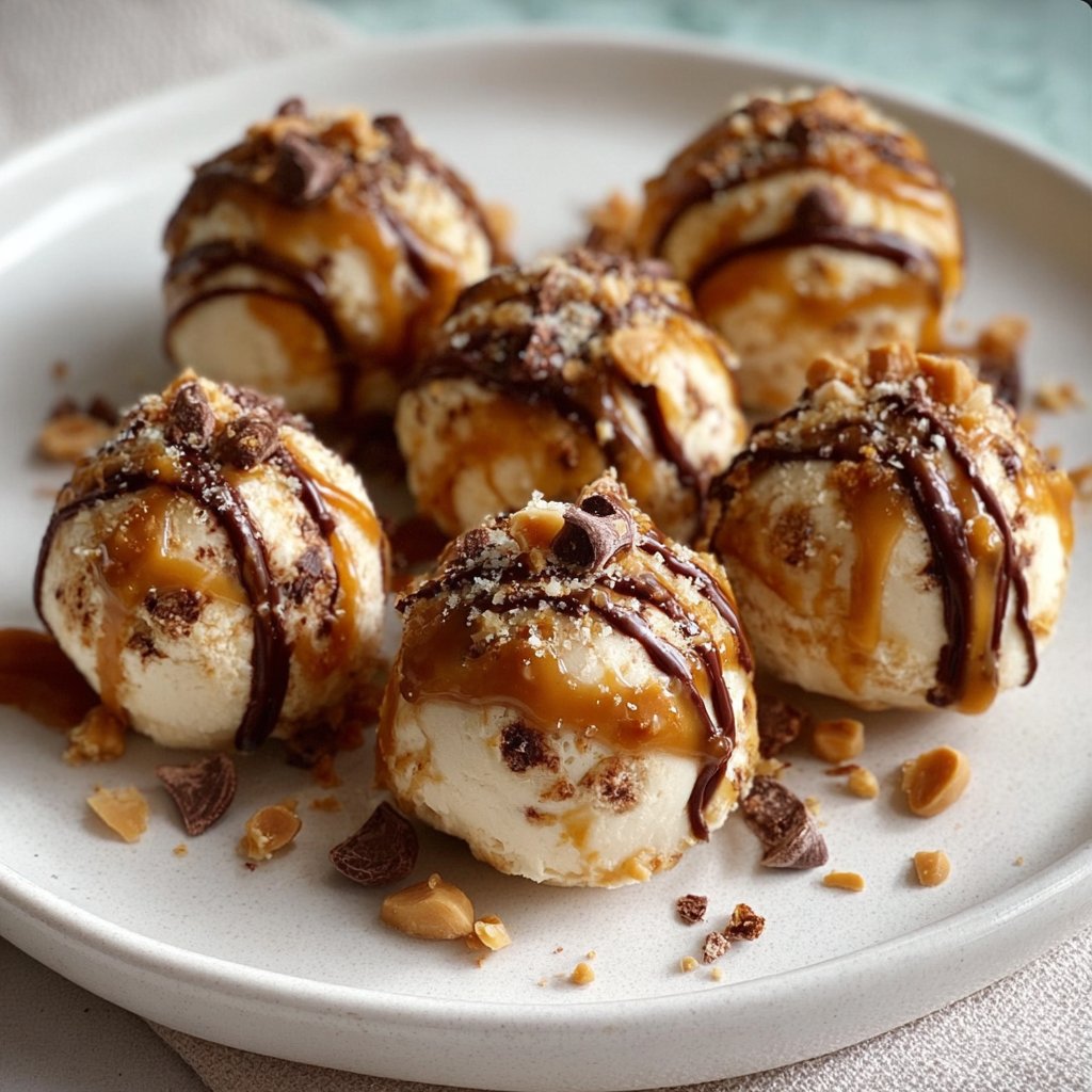 Creamy Frozen Peanut Butter Yogurt Bites