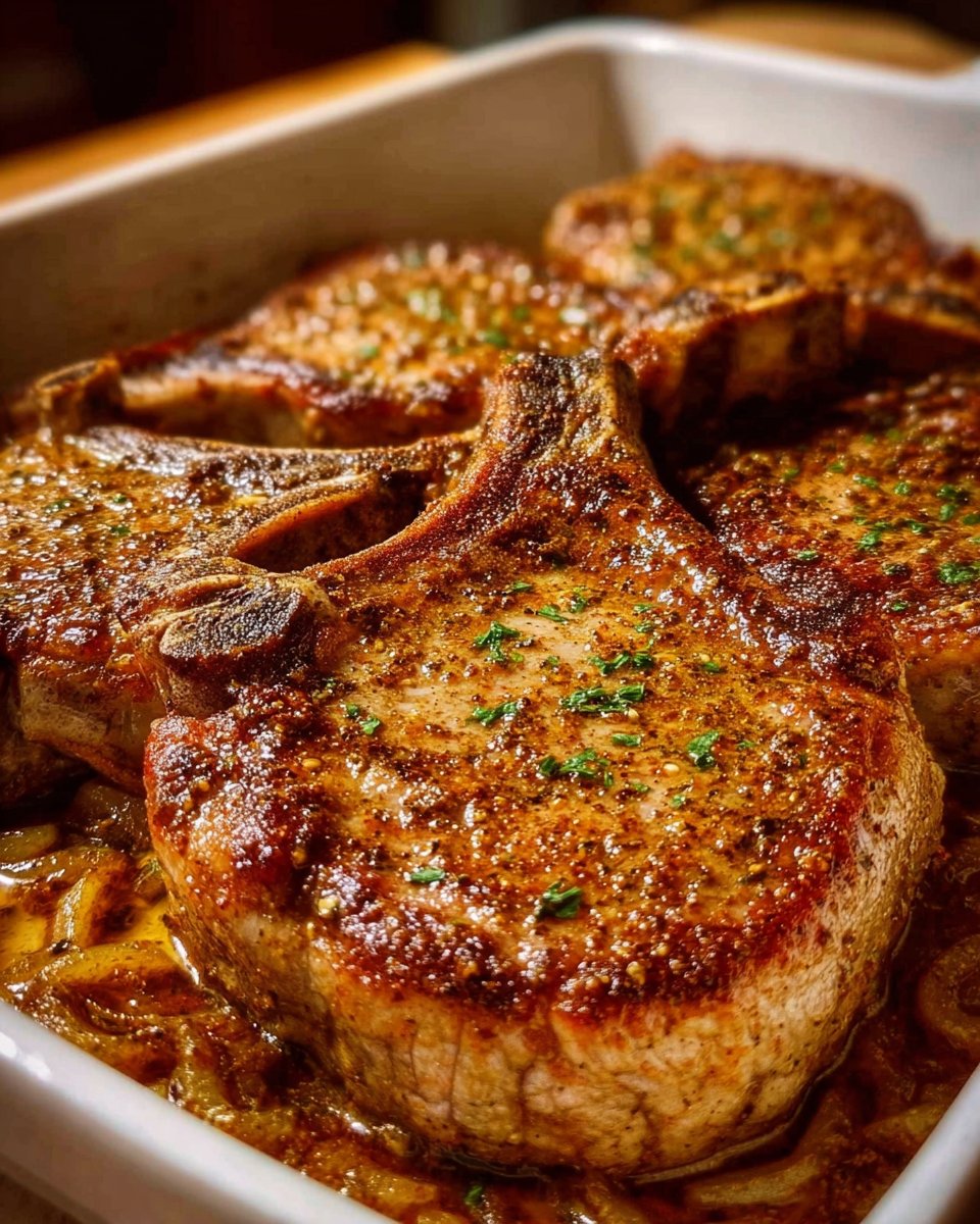 Schweinekoteletts aus dem Ofen &ndash; einfach & saftig